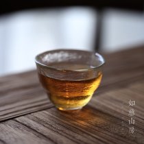 Exported to South Korea handmade thickened heat-resistant glass teacup hammer head hammer pattern Ruyi tea life