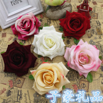 Emulated suede bouquet rose headflower Flowers Fake Flowers decoration Flower Living room Furnishing Floral Decoration Wedding items