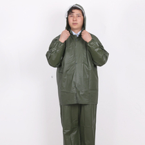 New olive green new split raincoat rain pants set electric car fire raincoat rescue