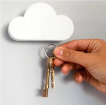 Creative cloud magnet keychain magnet cloud key receiver cloud key suction strong magnetic key hanger