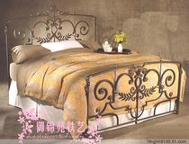 yD163 European-style wrought iron bed tailless bed Iron bed Princess bed Bedroom bed Double bed 1 5m bed frame