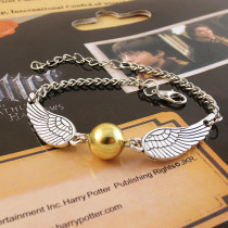Golden Snitch Bracelet Necklace Harry Potter Surrounding Quidditch Unisex Alloy Vintage Bracelet Creative Gift