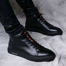 High board shoes men Korean version of the trend autumn new British casual black mens shoes with increased shoes mens trendy shoes