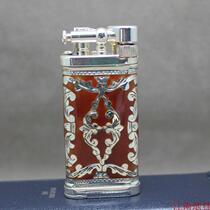 German Sillems cross 925 enamel single-sided engraving smoke bucket lighter 1988R 