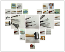  Ling new know-it-all chopper handmade DIY leather leather punching tool Leather art horn oil edge sharpener pusher