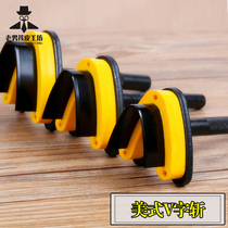 diy handmade leather tools American V-character chopping V-shaped belt belt tail Chong tanning leather leather carving V-shaped cutting