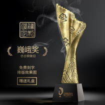 The majestic award mountain ladder step step step by step high creative crystal trophy custom resin award souvenir custom made