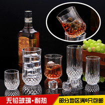 Thickened heat-resistant lead-free glass Diamond Cup household beer glass cup fruit juice cup teacup tea cup Milk Cup