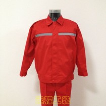 Gas station Red Spring and Autumn Gas Station work clothes PetroChina overalls gas station red spring and autumn clothes