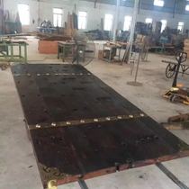 Customized outdoor anti - corrosion wooden villa gate Ancient boat courtyard door wooden fence fence grape frame