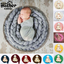 New baby photography props baby photo blanket hand-woven twist braid Icelandic hair