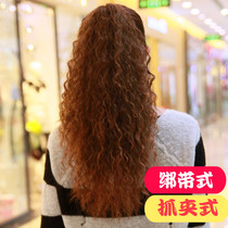 Wig ponytail female wig strap type fake ponytail long hair curly hair big wave grab clip braid corn hot