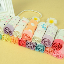 Underpants women waist cotton cotton fabric size girl cotton printed ladies breifs fat mm single strip