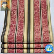 (spot)Imported North American blue mountain wallpaper American country wallpaper classical striped large flower background large roll special offer