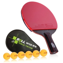 Send 3 balls to create red and black carbon King table tennis racket BOLL bottom plate horizontal Pat