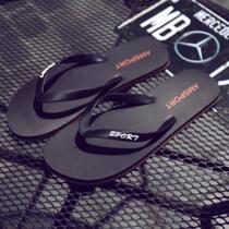 Zuo Kai mens slippers flip-flops summer sandals clip-toed beach shoes mens black 42