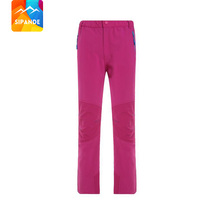 Outdoor boys and girls Childrens warm velvet soft shell pants autumn and winter fleece fleece assault pants