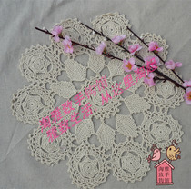 Amoy elegant pure handmade crochet hook flower cotton thread Lace Hollow woven table pad Coaster tablecloth tablecloth multi-color custom
