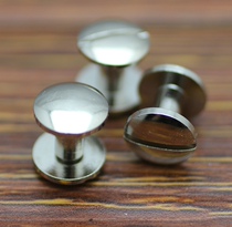 All handmade leather accessories pure copper bright silver belt screw rivet bump arc reinforced type 9*610*8