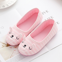 Moon Shoes Summer Thin section Maternal indoor bag heel Soft bottom slippers Summer pregnant woman Postnatal thick bottom non-slip pregnant woman shoes