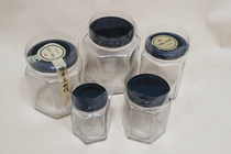 PVC bottle glass bottle jam jam jam bottle six prism sealing film cap cap