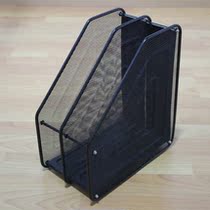 2-column File rack Desktop iron web bookshelf Dual file shelf Two-gear magazine rack metal iron bookshelf