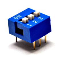 Dial Code Switch Flat Dial Switch 3 Bits Toggle Switch Foot Distance 2 54MM Blue New Spot Direct