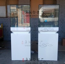 Wooden paint display cabinet new jewelry cabinet product cabinet glass counter cosmetics display cabinet Zhongdao cabinet