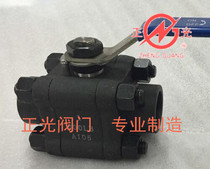 Ball valve Q11F204 points 6 points 304 forged steel three-piece two-piece high pressure internal thread screw water switch valve