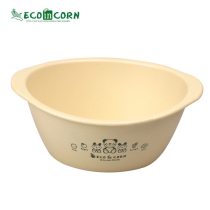 South Korea imported ECO corn starch children end hand bowl oval handlebar environmental protection tableware baby anti-drop soup bowl