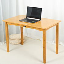 Nanzhu small square table Simple household dining table Dining table Small apartment type solid wood rectangular desktop computer table desk