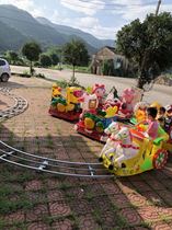 New 220V electric box 24V battery childrens electric square amusement equipment 8 word track train factory special price
