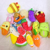 Pet Puppy Toy Fruit Vegetable Bread Animal Plush Toys Teddy Bears Banana Carrot