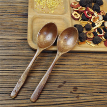 Phoebe big wooden spoon Western-style wooden spoon baby eat tablespoons porridge spoon long-handled wide scoop 18 5cm