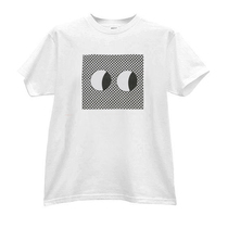 NIANS independent design eye peek short sleeve couple cotton T-shirt