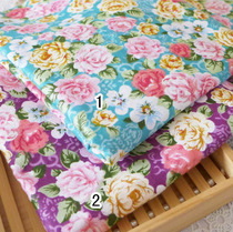 Handmade cotton four-piece cotton bedding baby bed fabric twill cotton rose