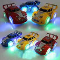 Automatic steering luminous music electric racing car flash childrens toy car 3-4-5-6 year old gift wholesale