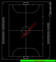 5-a-side football field basketball court CAD plane cad drawing garden dwg drawing