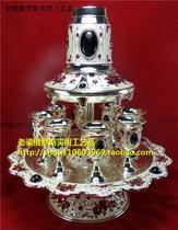 ZR-1 Russian thickened tin metal wine set Wine dispenser Silver white purple red rose Exquisite European style