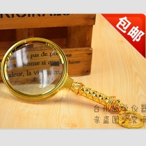 10 times 80mm High quality full metal hand-held reading magnifier old man read the newspaper
