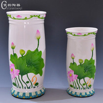 White porcelain 10 inch incense tube line incense arrangement flower arrangement Dehua ceramic Buddhist hall vase Buddhist supplies gifts Buddha tools