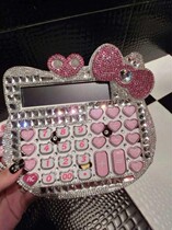 Handmade DIY stick drill real voice voice call calculator stick Diamond cartoon computer KT diamond insert send to friends