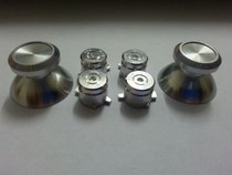 PS4 gamepad metal mushroom head four small key rocker cap metal button Silver