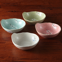 Yatai Japanese-style hand-painted underglaze color household handle saucer dipping seasoning dish saucer vinegar dish sauce dish Kitchen utensils