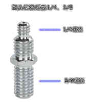 Central shaft connection pan tilt flip conversion screw 1 4 interchange 3 8 tripod head accessories connection double screw
