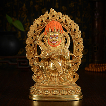 Buddhist supplies imitate Nepal bronze gold tantric Buddha statue two arm Mahagala 5 inch 17cm