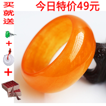 Jade bracelet Xinjiang Hetian Jade Gold jade topaz bracelet Gobi Jade Gold jade widened thickened jade bracelet