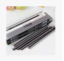 Chenguang pencil HB wood pencil hexagonal silver black strip rubber head AWP30801 12 boxes