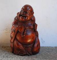 Bamboo root carving boutique (Maitreya Buddha) ornaments Chinese creative home smiling Buddha housewarming opening gift hand carving collection