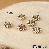 Promotion (G accessories)DIY earrings bracelet Buddha beads Beaded jewelry imported 14K gold plated Plum spacer gasket